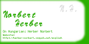 norbert herber business card